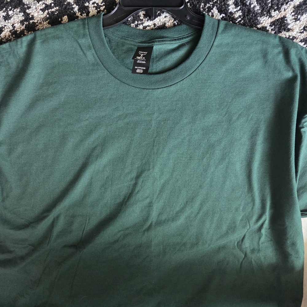 Hanes Deep Forest Green T-Shirt